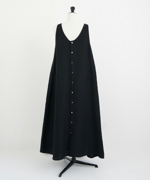 Mochi.モチ.tent line Jacquard dress [black]