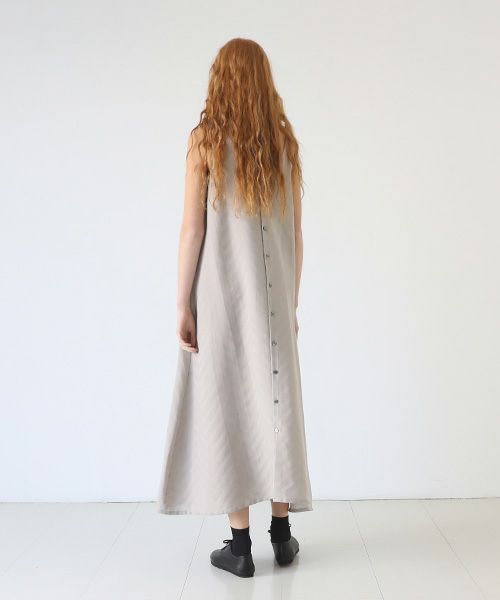 Mochi.モチ.tent line Jacquard dress [greige]
