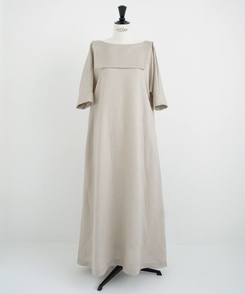 Mochiモチsailor linen dress [natural]Mochi 最新コレクション