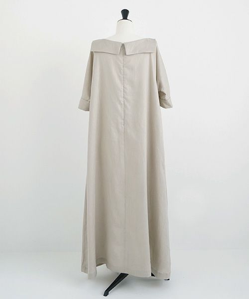 Mochi.モチ.sailor linen dress [natural]