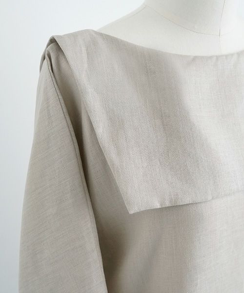 Mochi.モチ.sailor linen dress [natural]