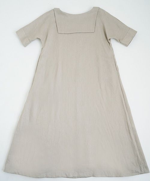 Mochi.モチ.sailor linen dress [natural]