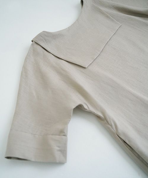 Mochi.モチ.sailor linen dress [natural]