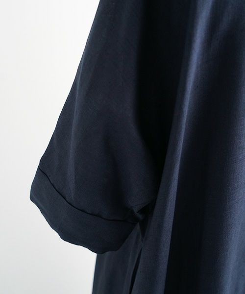 Mochi.モチ.sailor linen dress [navy/・1]