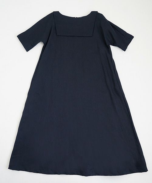 Mochi.モチ.sailor linen dress [navy/・1]