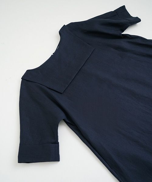 Mochi.モチ.sailor linen dress [navy/・1]