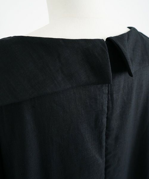 Mochi.モチ.sailor linen dress [black/sa]