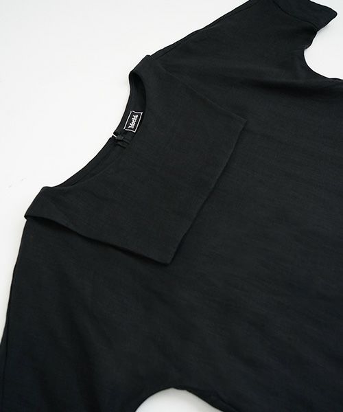 Mochi.モチ.sailor linen dress [black/sa]