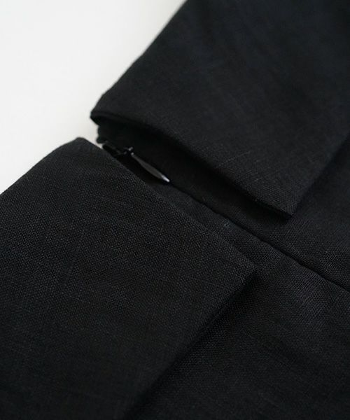 Mochi.モチ.sailor linen dress [black/sa]