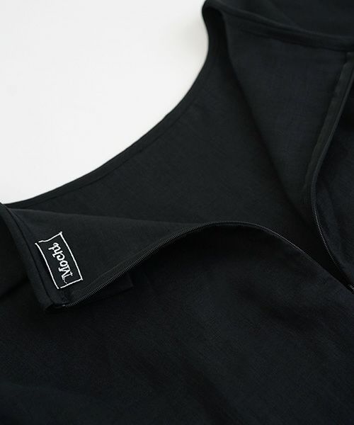 Mochi.モチ.sailor linen dress [black/sa]