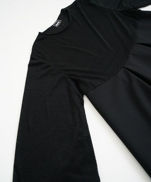 Mochi.モチ.flare sleeve dress [black]