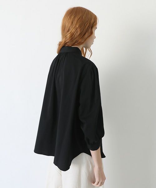 Mochi.モチ.organic cotton blouse [black/sa]