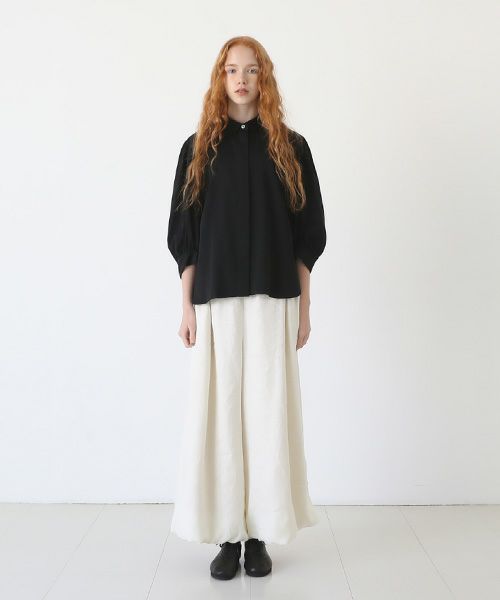 Mochi.モチ.organic cotton blouse [black/sa]