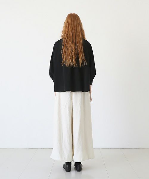Mochi.モチ.organic cotton blouse [black/sa]