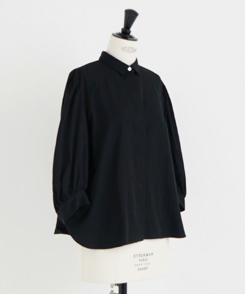 Mochi.モチ.organic cotton blouse [black/sa]
