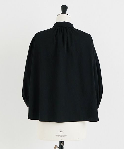 Mochi.モチ.organic cotton blouse [black/sa]