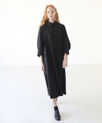 Mochi.モチ.puff sleeve dress [black]