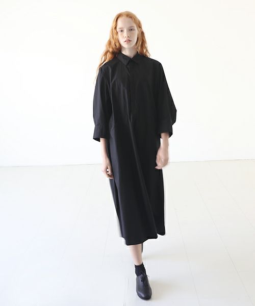 Mochi.モチ.puff sleeve dress [black]