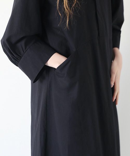 Mochi.モチ.puff sleeve dress [black]