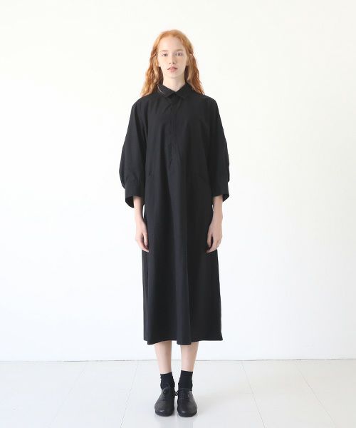 Mochi.モチ.puff sleeve dress [black]