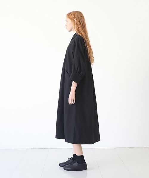 Mochi.モチ.puff sleeve dress [black]
