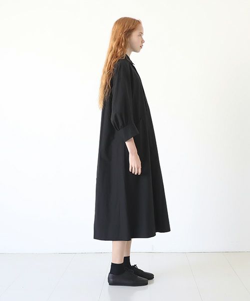 Mochi.モチ.puff sleeve dress [black]