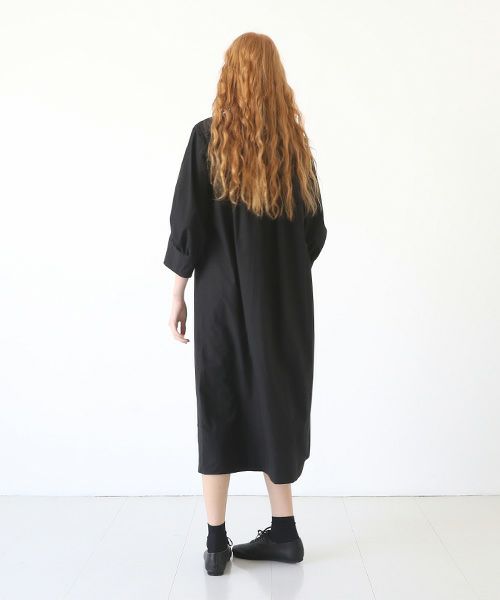 Mochi.モチ.puff sleeve dress [black]