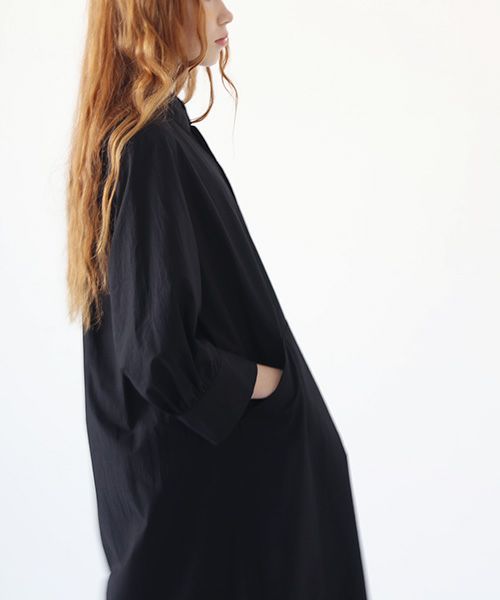 Mochi.モチ.puff sleeve dress [black]