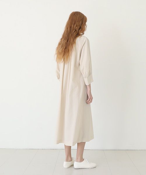 Mochi.モチ.puff sleeve dress [ecru]
