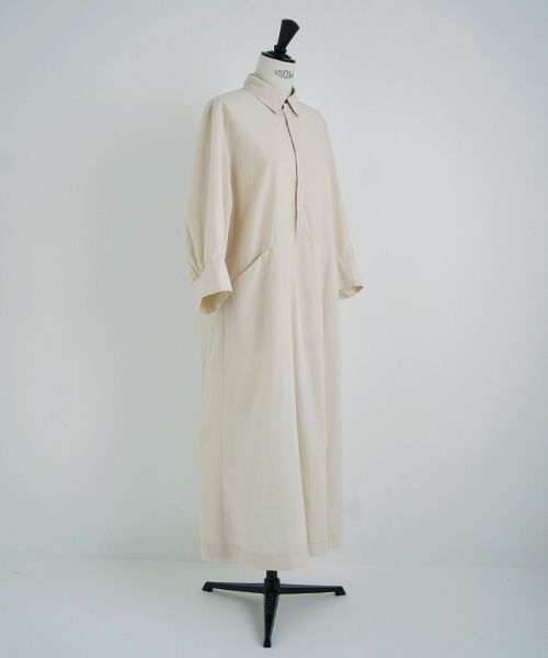 Mochi.モチ.puff sleeve dress [ecru]