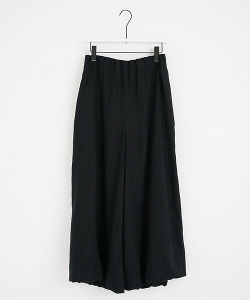 Mochi.モチ.gathered wide pants [black/sa]