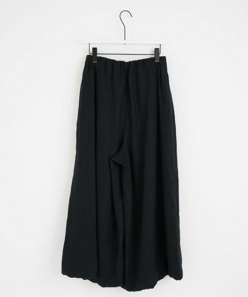 Mochi.モチ.gathered wide pants [black/sa]