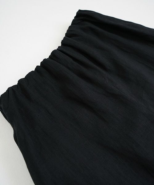 Mochi.モチ.gathered wide pants [black/sa]
