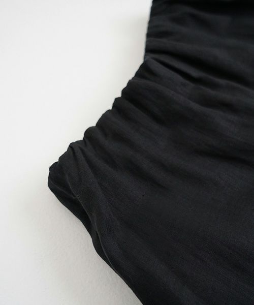 Mochi.モチ.gathered wide pants [black/sa]