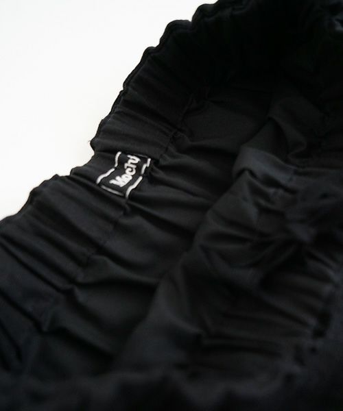 Mochi.モチ.gathered wide pants [black/sa]