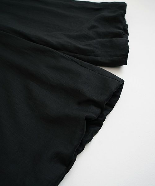 Mochi.モチ.gathered wide pants [black/sa]