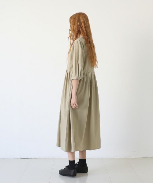 Mochi.モチ.button dress [beige]