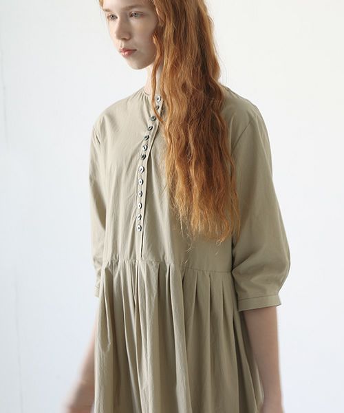 Mochi.モチ.button dress [beige]