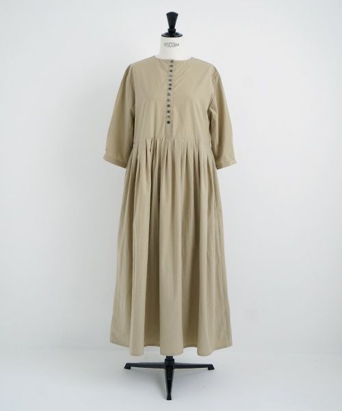 Mochi.モチ.button dress [beige]
