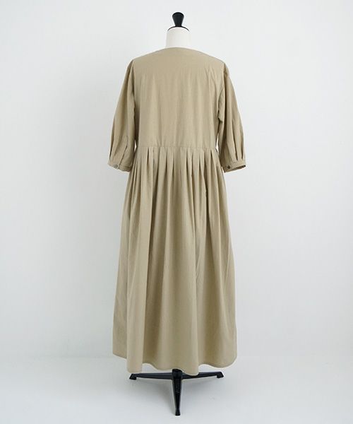 Mochi.モチ.button dress [beige]