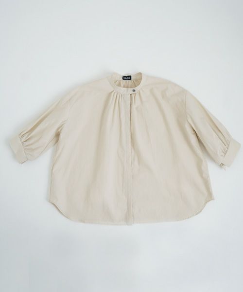 Mochi.モチ.gather blouse [ecru/sa]