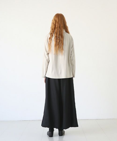 Mochi.モチ.mock neck long t-shirt [greige]