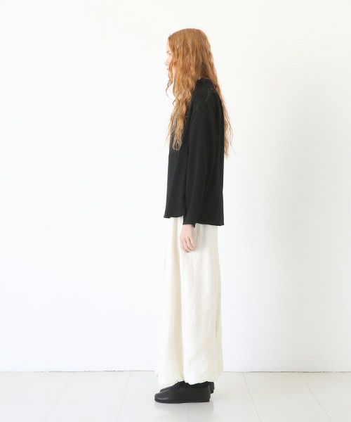 Mochi.モチ.mock neck long t-shirt [black]