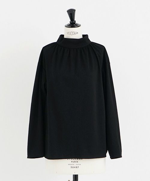 Mochi.モチ.mock neck long t-shirt [black]