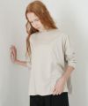 Mochi.モチ.suvin long sleeved t-shirt [greige]