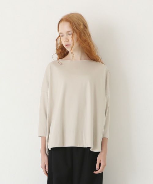 Mochi.モチ.suvin long sleeved t-shirt [greige]
