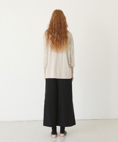 Mochi.モチ.suvin long sleeved t-shirt [greige]