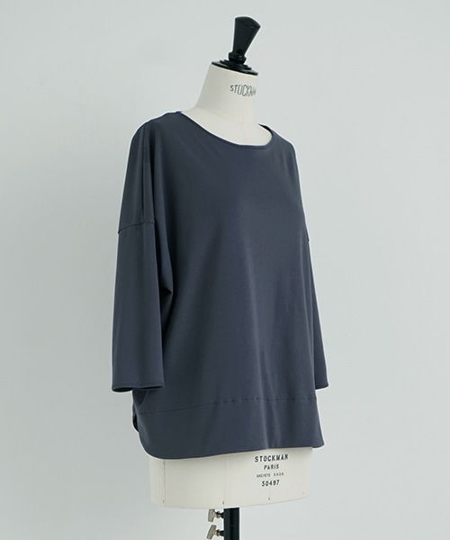 Mochi.モチ.suvin long sleeved t-shirt [charcoal gray]
