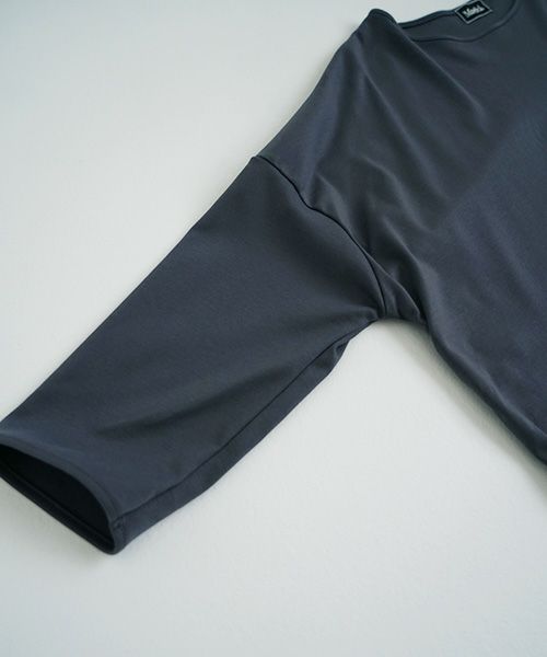 Mochi.モチ.suvin long sleeved t-shirt [charcoal gray]