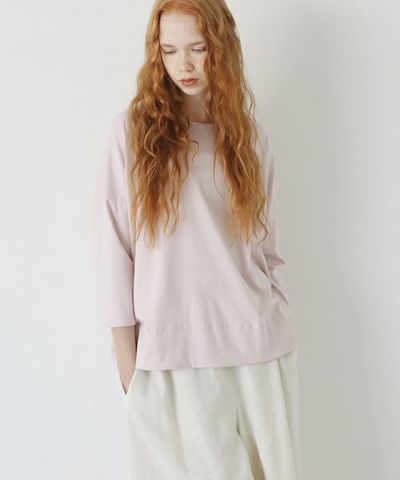 Mochi.モチ.suvin long sleeved t-shirt [smoky pink]